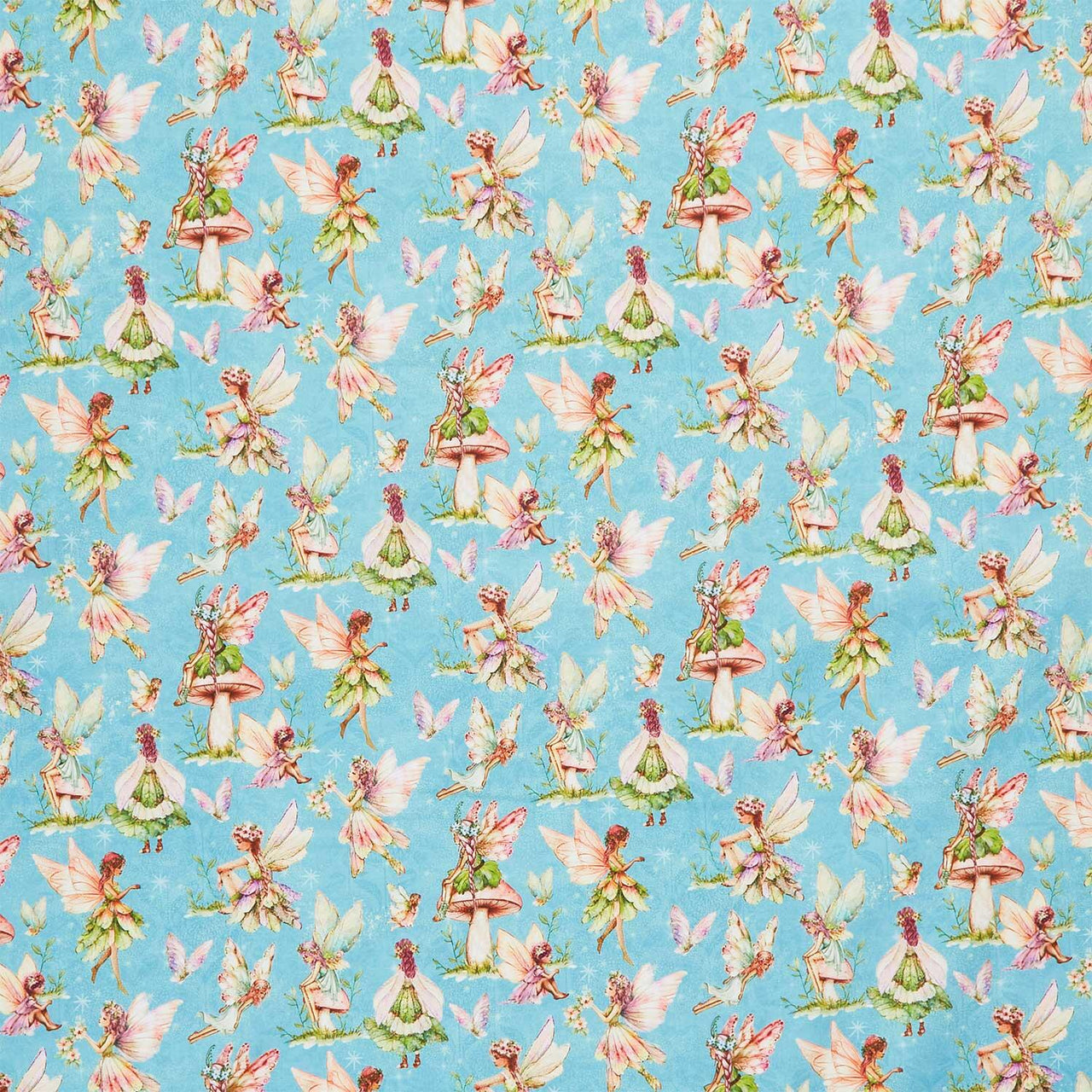 Fairy Boutique - Woodland Sprites Teal Yardage