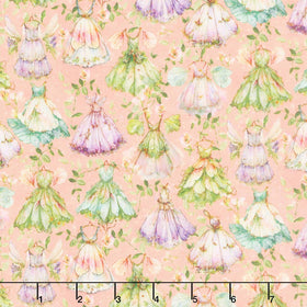 Fairy Boutique - Enchanted Frocks Pink Yardage