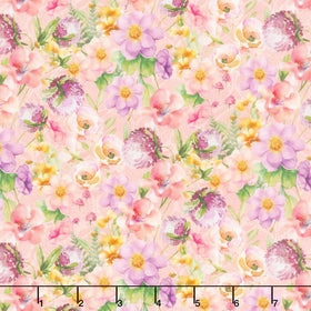 Fairy Boutique - Packed Floral Pink Yardage