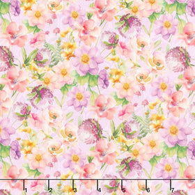 Fairy Boutique - Packed Floral Purple Yardage