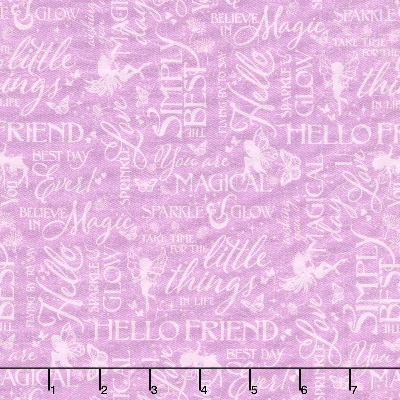 Fairy Boutique - Sparkle & Glow Purple Yardage