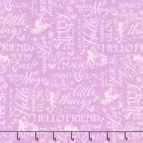 Fairy Boutique - Sparkle & Glow Purple Yardage