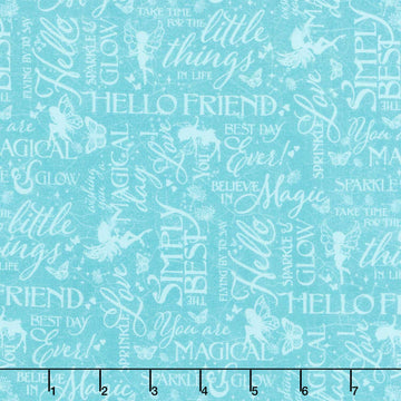 Fairy Boutique - Sparkle & Glow Teal Yardage