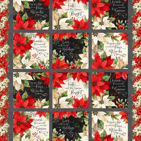 Poinsettia Radiance - Poinsettia Multi Craft Panel