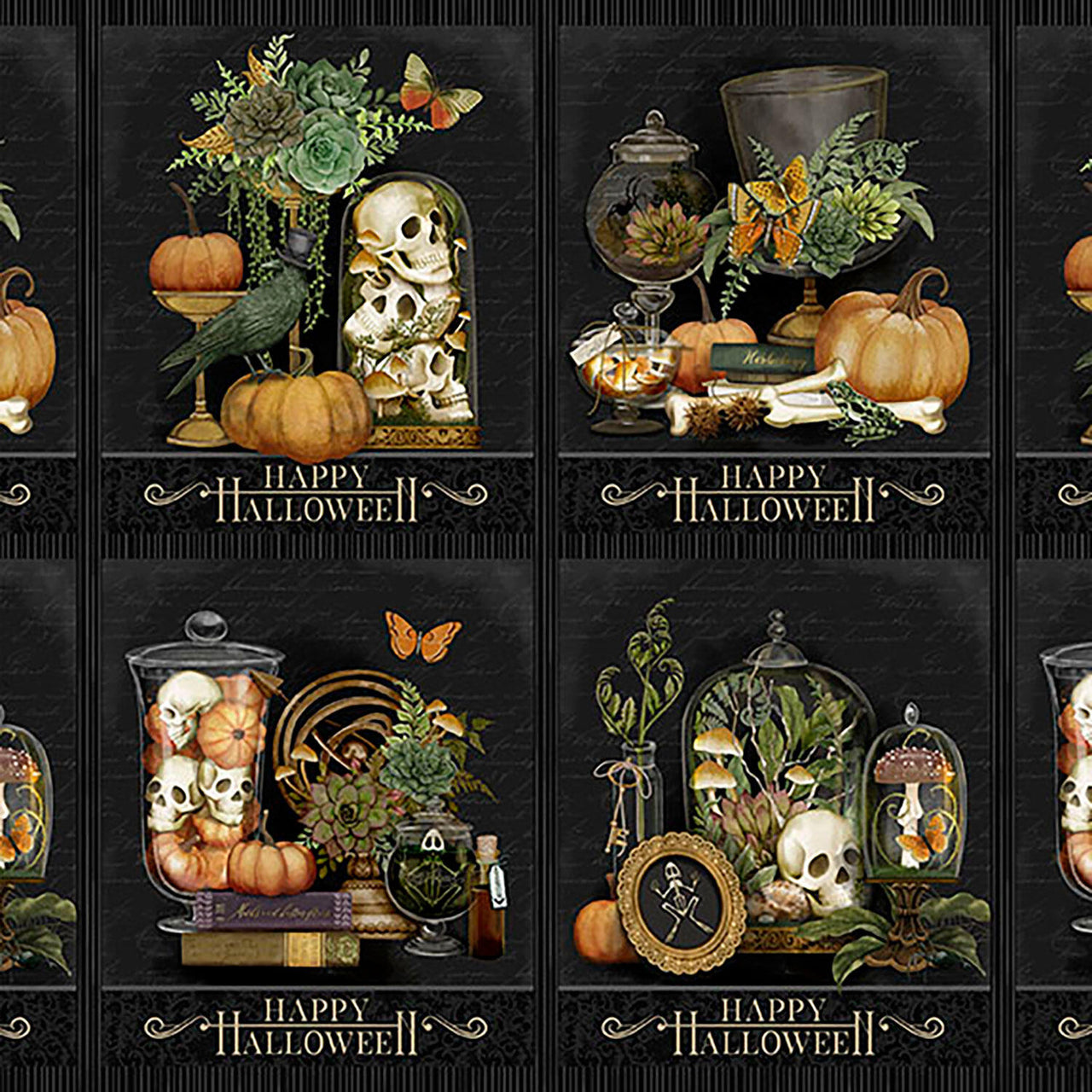 Dark Academia - Happy Halloween Square Multi Panel