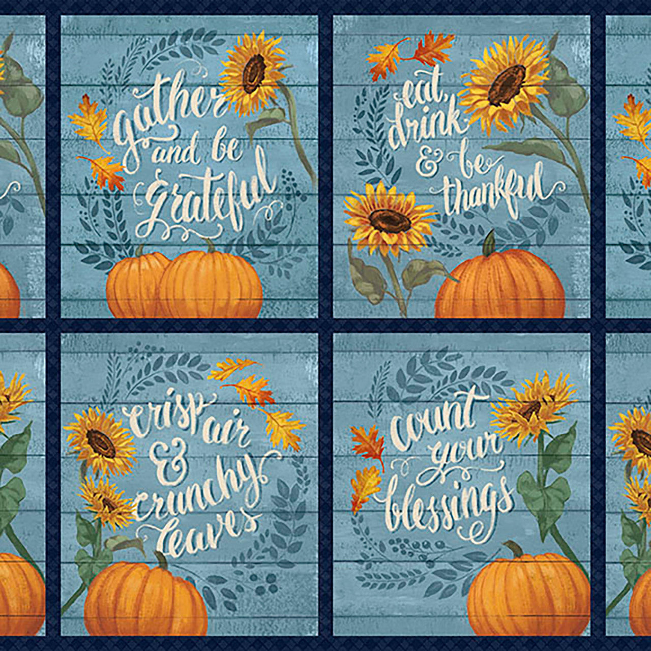 Harvest Delight - Pumpkin Block Multi Panel