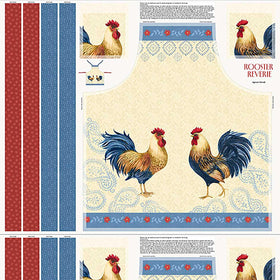 Rooster Reverie - Rooster Reverie Apron Multi Panel