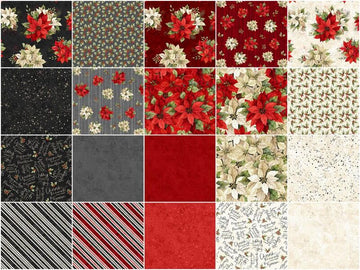 Poinsettia Radiance 10" Squares