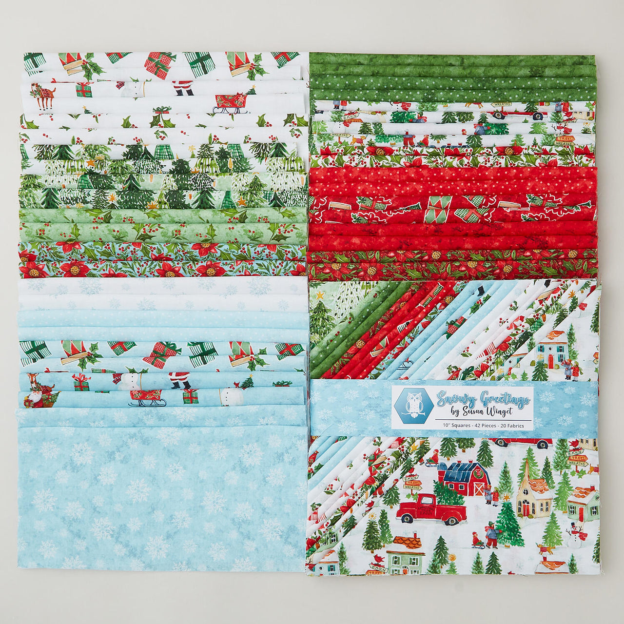 Snowy Greetings 10" Squares