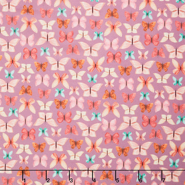 Petal Pixies - Spread Your Wings Purple Yardage