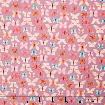 Petal Pixies - Spread Your Wings Purple Yardage