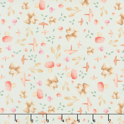 Petal Pixies - Mushroom Garden Mist Yardage