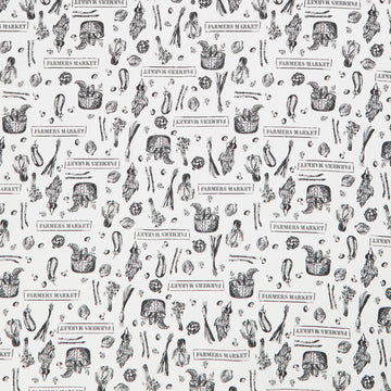 Farmstand - Farmer's Market Toile Cream Yardage