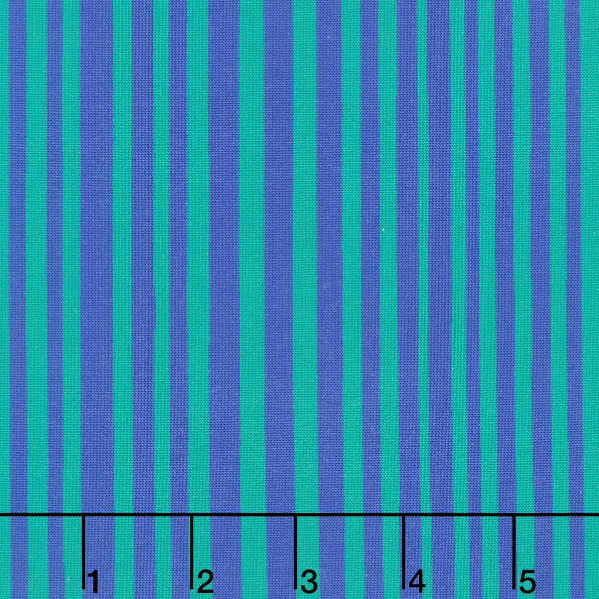 Kaleidoscope - Mini Stripe Majorelle Blue Kelp Yardage