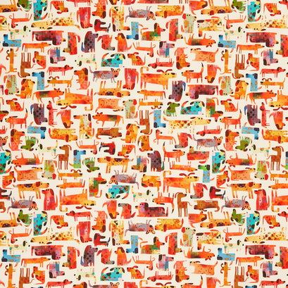 Fur-Ever Friends - Dog Park Ivory Yardage