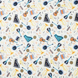 Feeling Jazzy - Live Jazz Ivory Multi Cotton Yardage