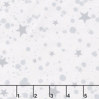 Meowy Christmas - Twinkle White Yardage