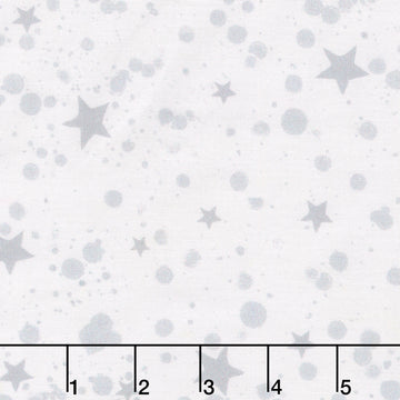 Meowy Christmas - Twinkle White Yardage