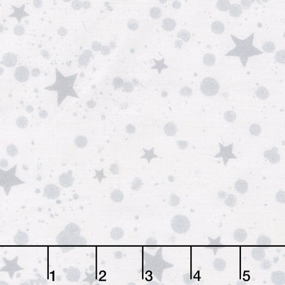 Meowy Christmas - Twinkle White Yardage