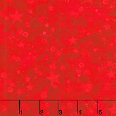 Meowy Christmas - Twinkle Red Yardage