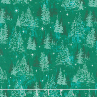 Jolly Christmas - Winter Forest Green Cotton Yardage