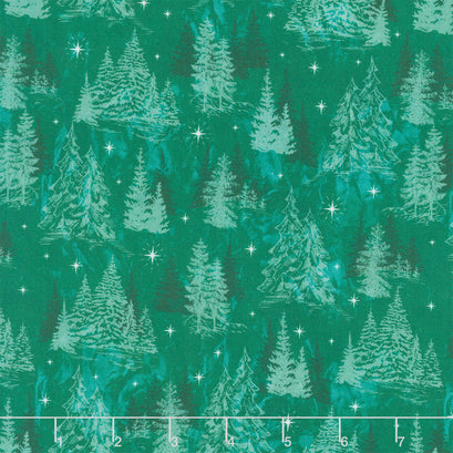 Jolly Christmas - Winter Forest Green Cotton Yardage