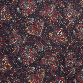 Circa - Turkey Red Paisley Black Yardage