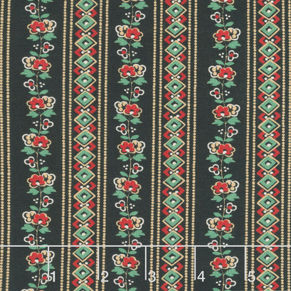 Circa - Turkey Red Meander Black Yardage