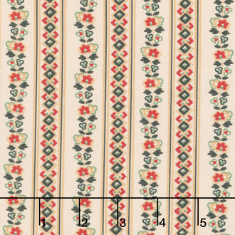 Circa - Turkey Red Meander Cream Yardage