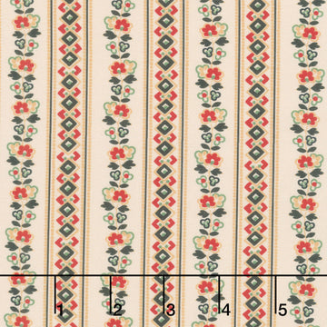 Circa - Turkey Red Meander Cream Yardage