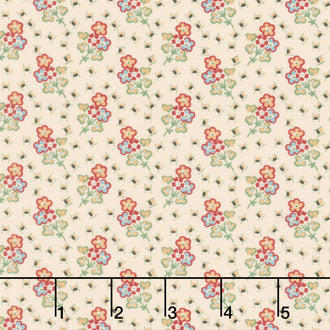 Circa - Turkey Red Picnic Cream Yardage