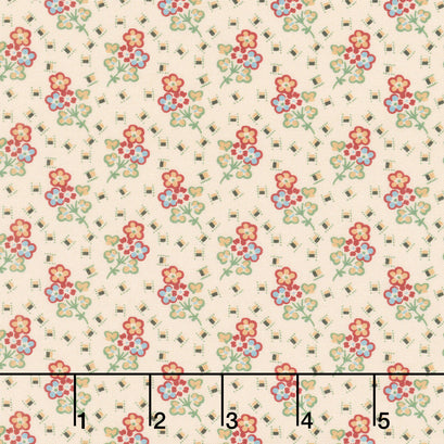 Circa - Turkey Red Picnic Cream Yardage