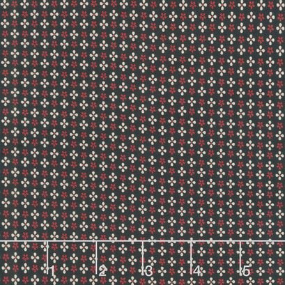 Circa - Turkey Red Tiles Black Yardage