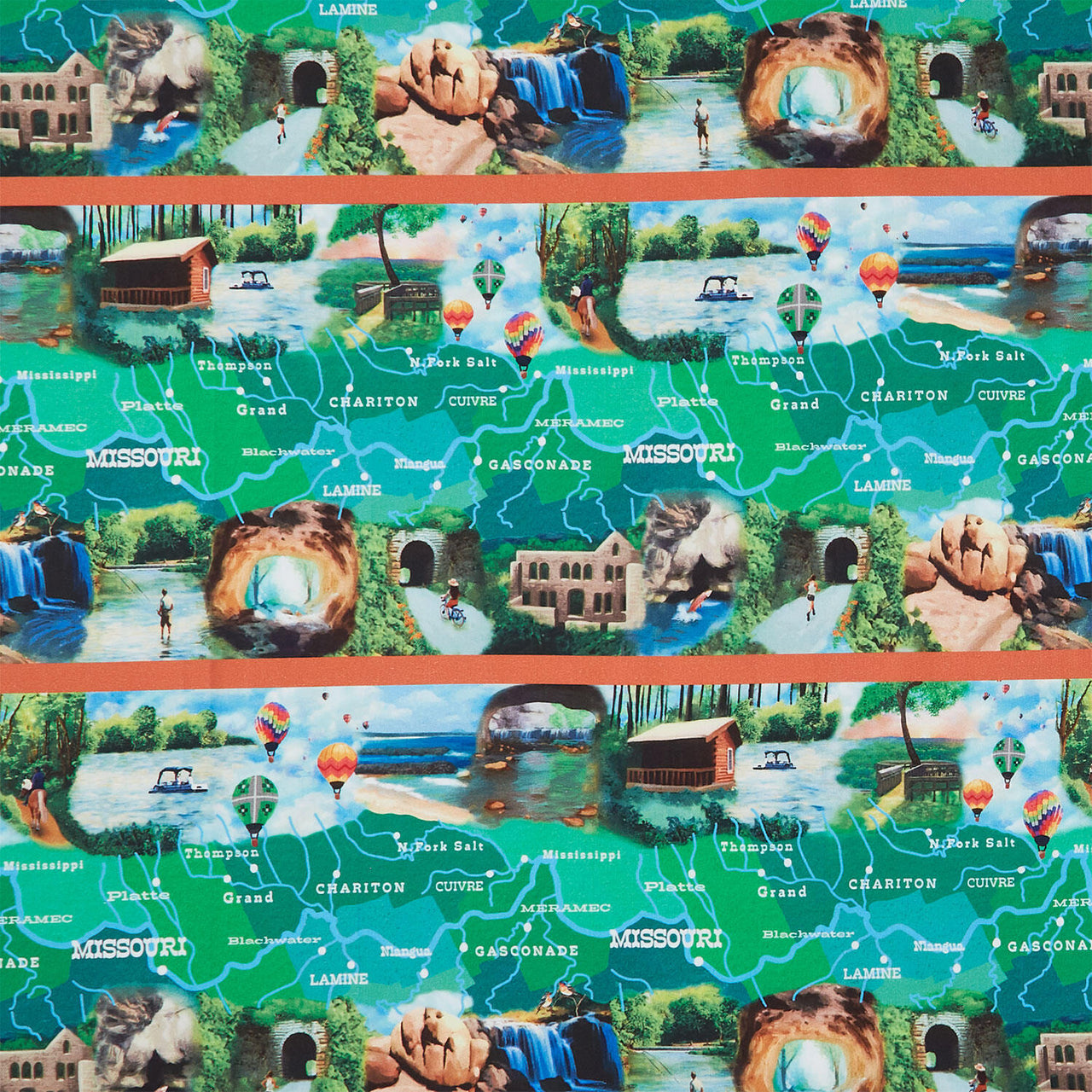 Missouri Shop Hop 2025 - River Runs Through Multi Yardage