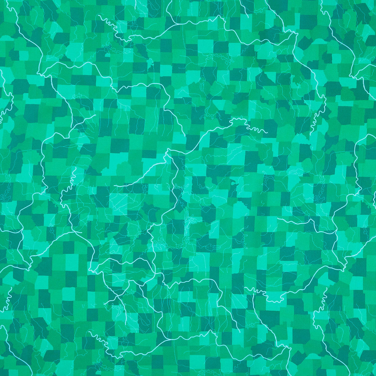 Missouri Shop Hop 2025 - Flowing Rivers Green Yardage
