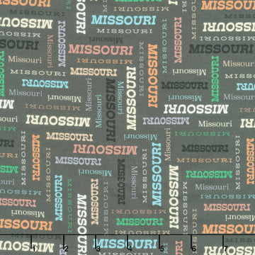Missouri Shop Hop 2025 - Missouri, Our Home Charcoal Yardage