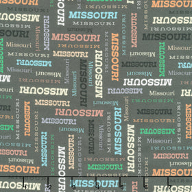 Missouri Shop Hop 2025 - Missouri, Our Home Charcoal Yardage