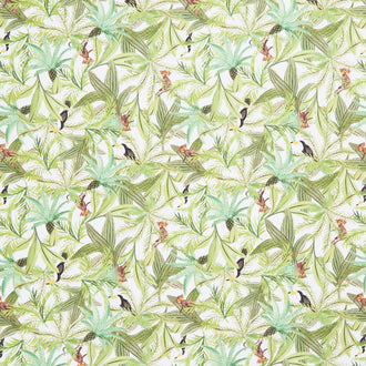 King of the Jungle - Canopy Creatures Ivory Yardage