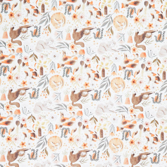 Petal and Purr - Purrflect Plants White Yardage