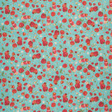Forest Fruits - Strawberries Teal Yardage
