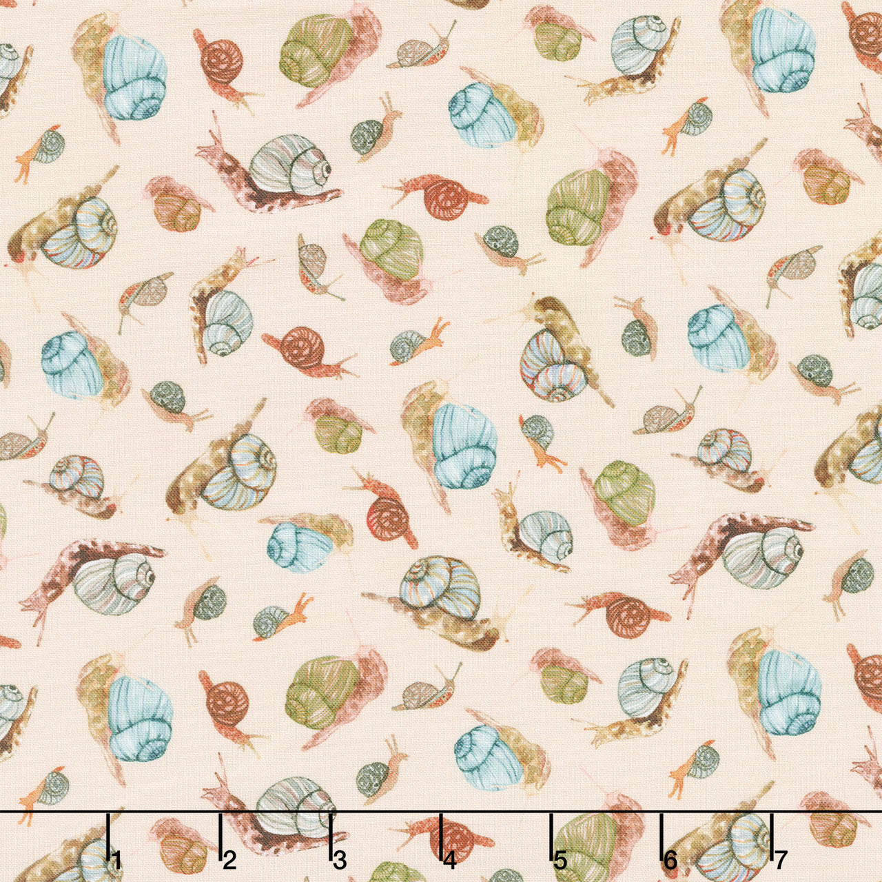 Forest Fruits - Snails Beige Yardage