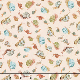 Forest Fruits - Snails Beige Yardage