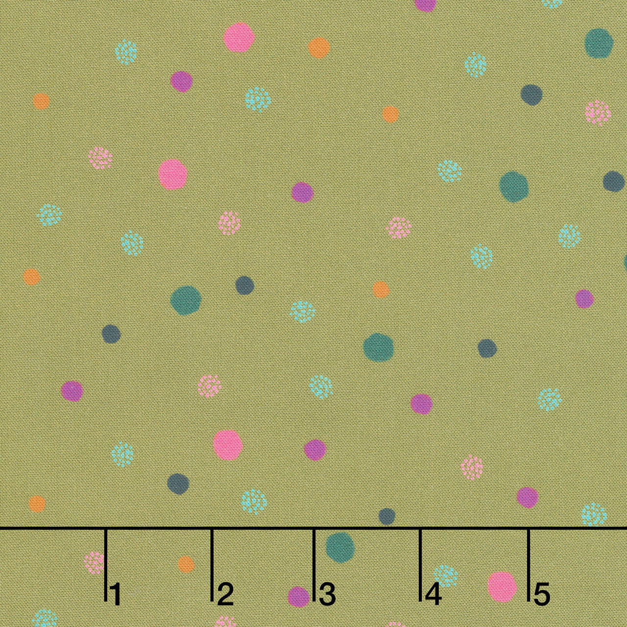 Dayspring - Dot Olive Yardage