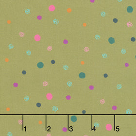 Dayspring - Dot Olive Yardage