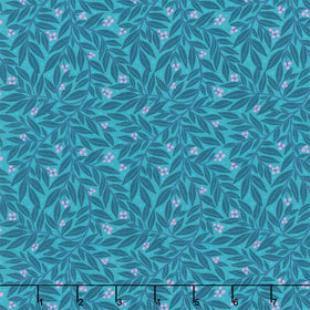 Dayspring - Vines & Berries Teal Yardage