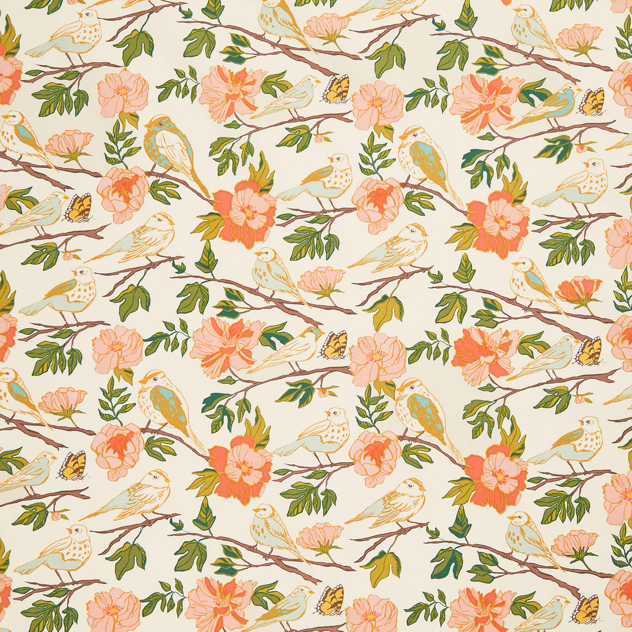 Lush Life - Birds of a Feather Ivory Yardage