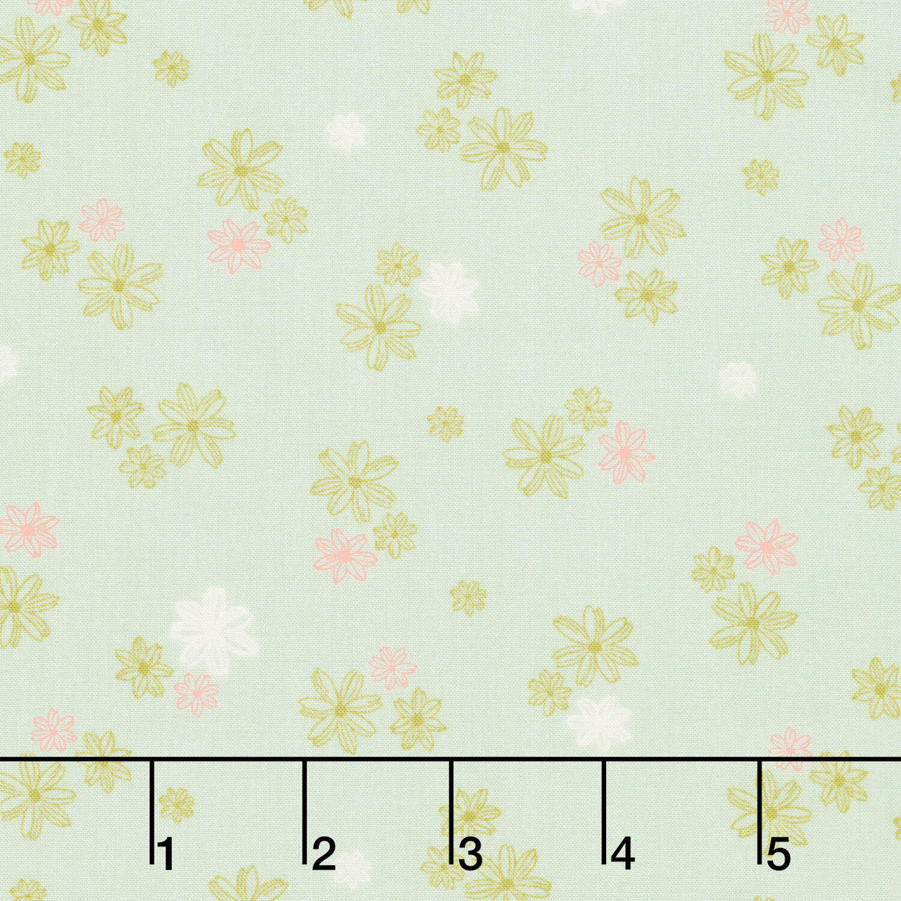 Lush Life - Dappled Daisies Mint Yardage
