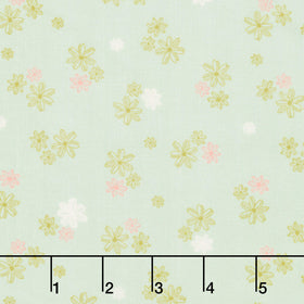 Lush Life - Dappled Daisies Mint Yardage