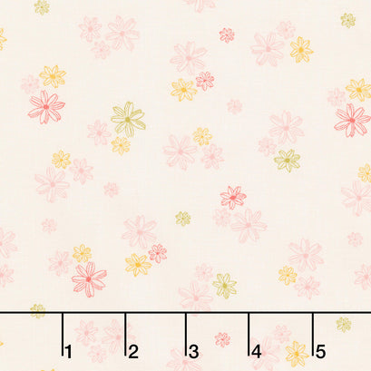 Lush Life - Dappled Daisies Ivory Yardage