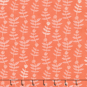 Lush Life - Flower Chain Coral Yardage